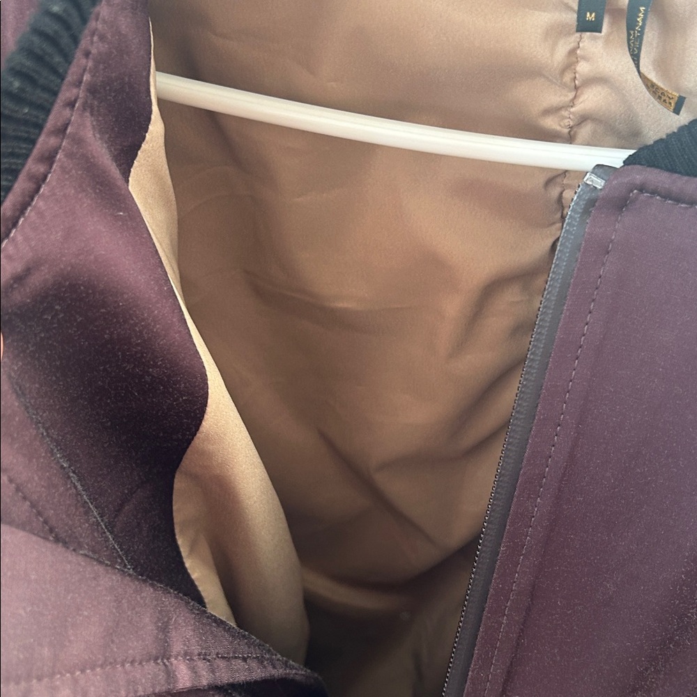 Donna Karan New York Eggplant Bomber Jacket - Picture 4 of 7